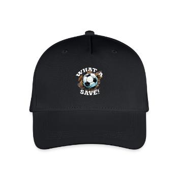 Balle de football - Quelle sauvegarde! - Casquette de baseball bio Enfant - noir - Devant