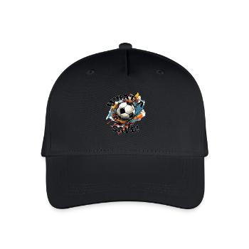 Balle de football - Quelle sauvegarde! - Casquette de baseball bio Enfant - noir - Devant