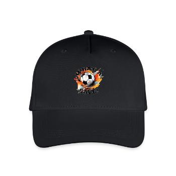 Balle de football - Quelle sauvegarde! - Casquette de baseball bio Enfant - noir - Devant