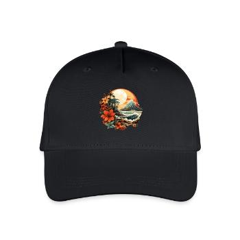 Tropical - Organic Kids’ Baseball Cap - black - Front