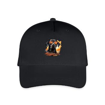 Hund - Kinder Bio Basecap - Schwarz - Vorne
