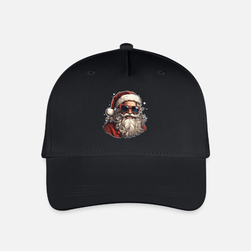 Weihnachtsmann - Illustration - Kinder Bio Basecap - Schwarz