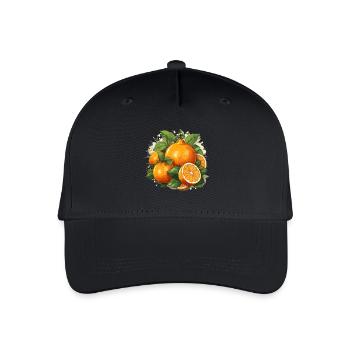 Orange - Illustration - Organic Kids’ Baseball Cap - black - Front