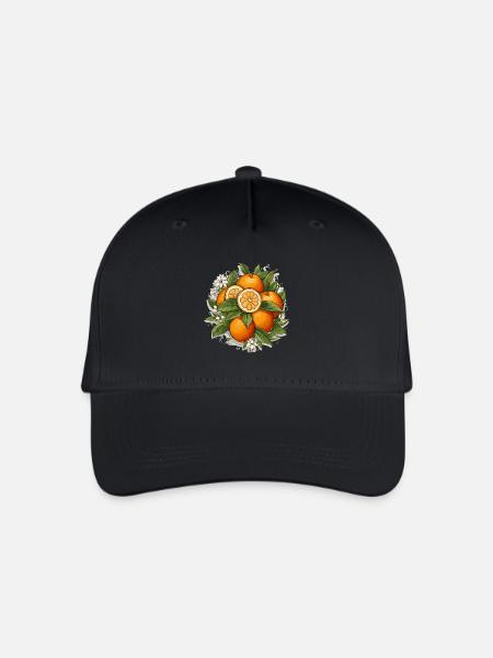 Orange - Illustration - Kinder Bio Basecap - Schwarz