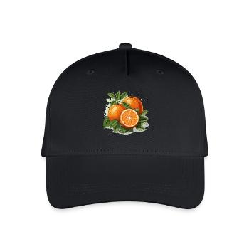 Orange - Illustration - Organic Kids’ Baseball Cap - black - Front