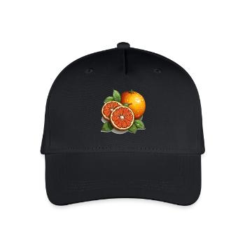 Orange - Illustration - Organic Kids’ Baseball Cap - black - Front