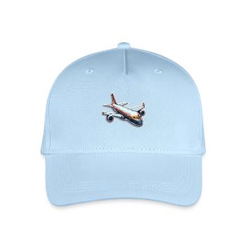 Airplane - illustration - Organic Kids’ Baseball Cap - light blue - Front
