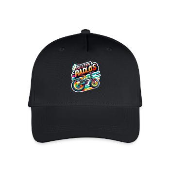Selten Radlos - Fahrrad Illustration - Kinder Bio Basecap - Schwarz - Vorne