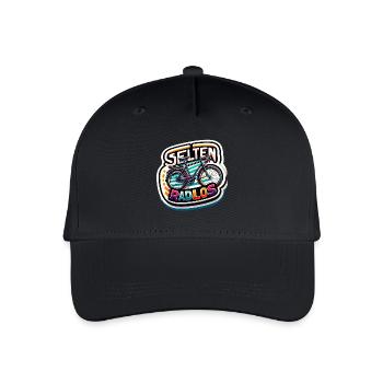 Selten Radlos - Fahrrad Illustration - Kinder Bio Basecap - Schwarz - Vorne