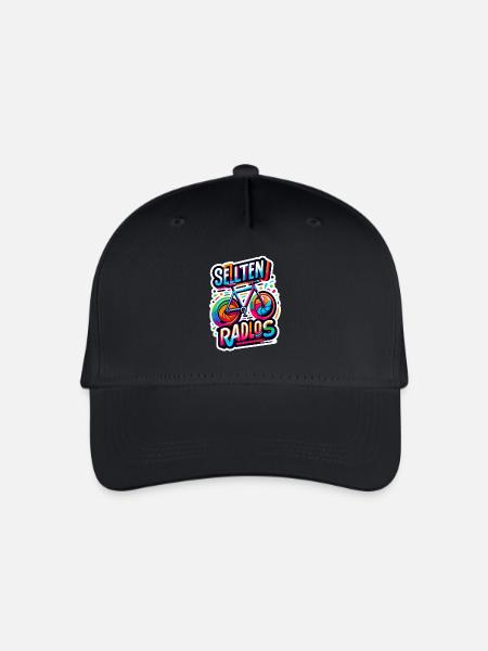 Selten Radlos - Fahrrad Illustration - Kinder Bio Basecap - Schwarz