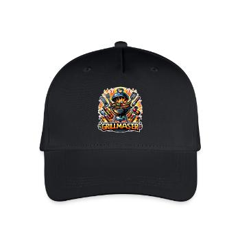 GrillMaster - Grill Illustration - Organic Kids’ Baseball Cap - black - Front