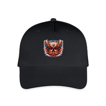 Rise Again - Phönix Illustration - Kinder Bio Basecap - Schwarz - Vorne