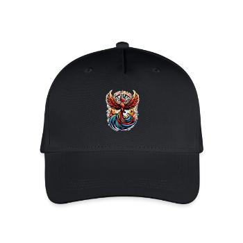 Rise Again - Phönix Illustration - Kinder Bio Basecap - Schwarz - Vorne