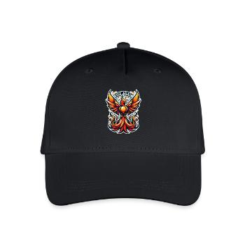 Rise Again - Phönix Illustration - Kinder Bio Basecap - Schwarz - Vorne