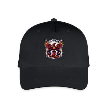 Rise Again - Phönix Illustration - Kinder Bio Basecap - Schwarz - Vorne