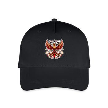 Rise Again - Phönix Illustration - Kinder Bio Basecap - Schwarz - Vorne