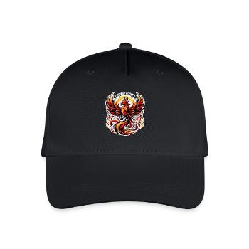 Rise Again - Phönix Illustration - Kinder Bio Basecap - Schwarz - Vorne