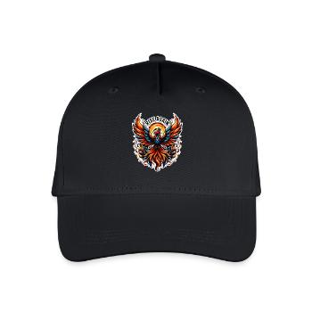 Rise Again - Phönix Illustration - Kinder Bio Basecap - Schwarz - Vorne