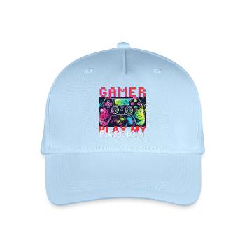 GAMER, Joue ma Passion, Maître du Jeu - Casquette de baseball bio Enfant - bleu clair - Devant