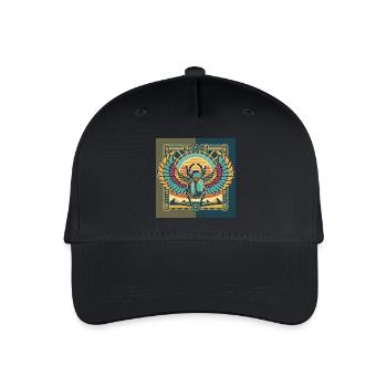KHEPRI Gott der aufgehenden Sonne - Kinder Bio Basecap - Schwarz - Vorne