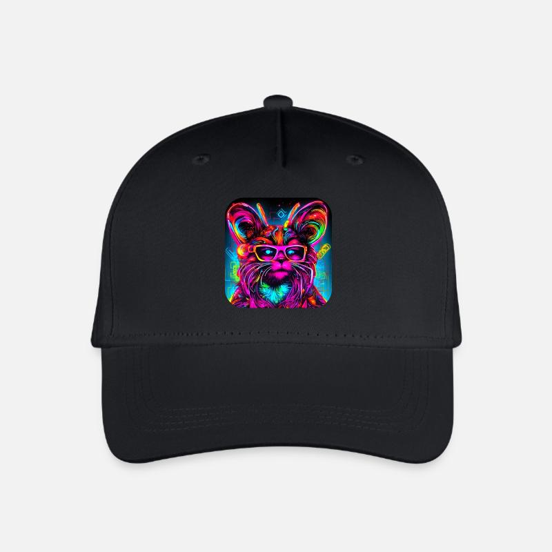Néon Cyberglow UV Style abstrait - Casquette de baseball bio Enfant - noir