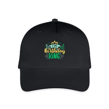 I'm the Birthday KING - Organic Kids’ Baseball Cap - black - Front