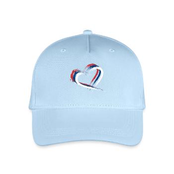 Drapeau de la Serbie - Casquette de baseball bio Enfant - bleu clair - Devant