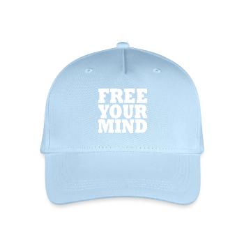 Free your mind - Organic Kids’ Baseball Cap - light blue - Front