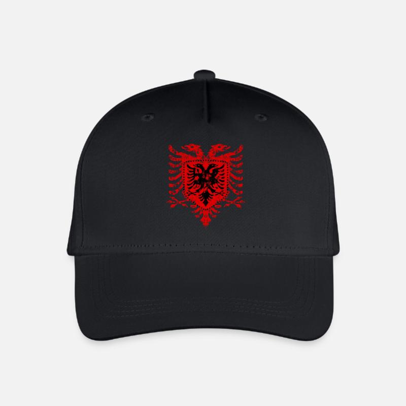 Albania - Organic Kids’ Baseball Cap - black