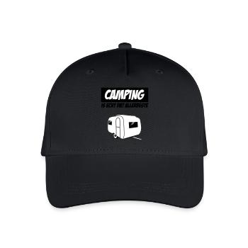 Camping Is Echt Dat Allerbeste - Kinder Bio Basecap - Schwarz - Vorne