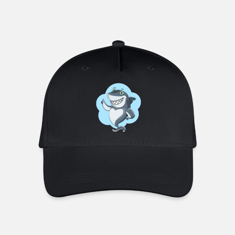 Shark - Organic Kids’ Baseball Cap - black