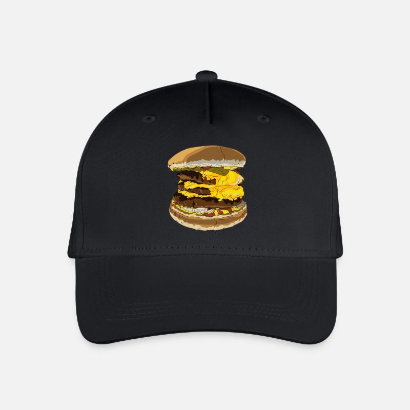 géant Cheeseburger - Casquette de baseball bio Enfant - noir