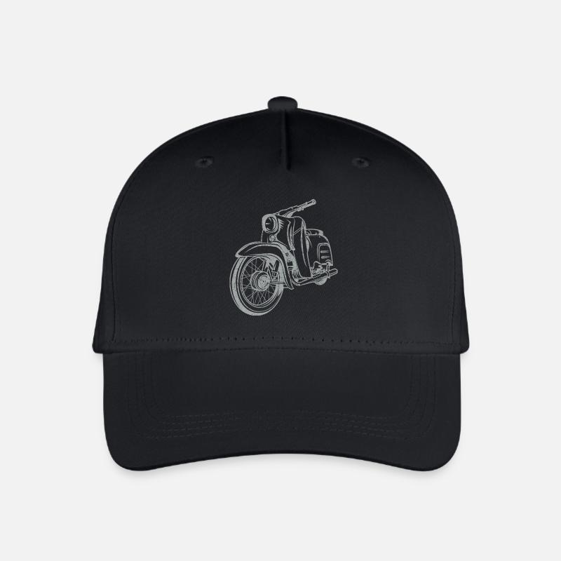 Simson Schwalbe KR51 Vintage Silhouette Ligne - Casquette de baseball bio Enfant - noir