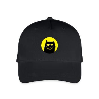 Katze Lustig - Kinder Bio Basecap - Schwarz - Vorne