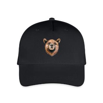 bear - Organic Kids’ Baseball Cap - black - Front