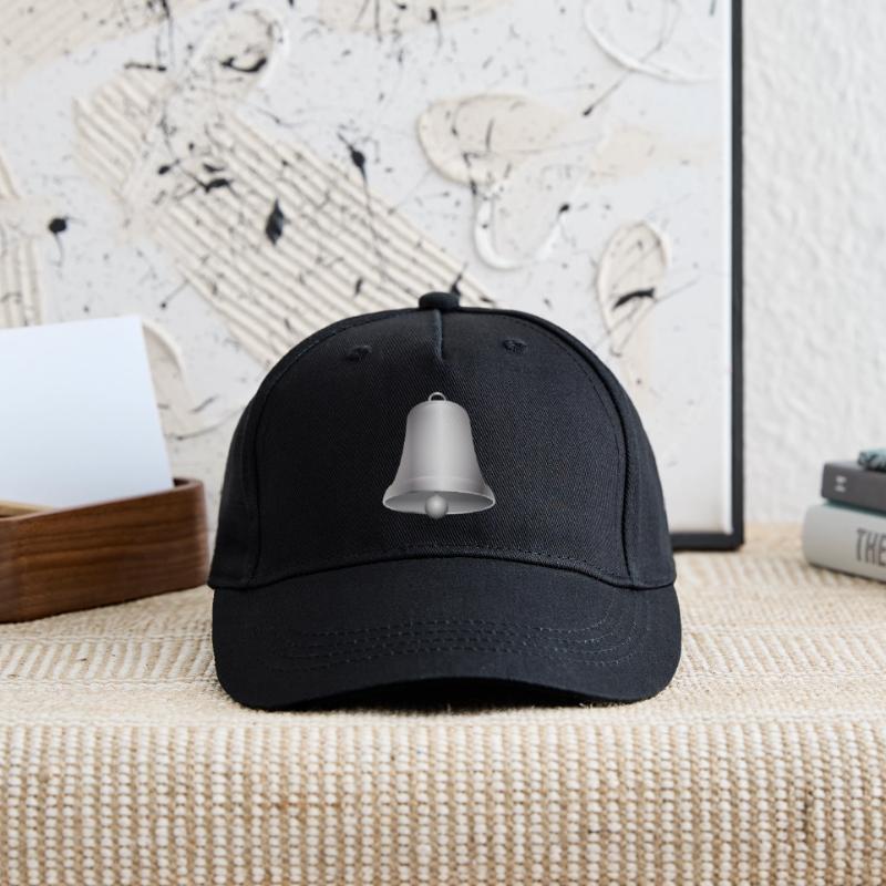 große silberfarbene Kirchen Glocke oder Glöckchen Kinder Bio Basecap