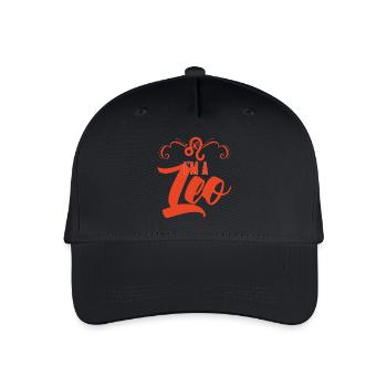 Sternzeichen Löwe / Zodiac Leo - Kinder Bio Basecap - Schwarz - Vorne