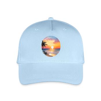 Sunset on the beach - Organic Kids’ Baseball Cap - light blue - Front