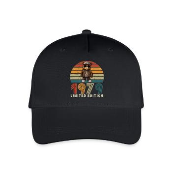 Limited Edition 1979 Baujahr Geburtstag Vintage - Kinder Bio Basecap - Schwarz - Vorne