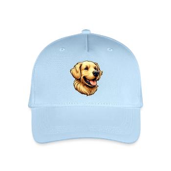 Golden Retriever Dog Head - Organic Kids’ Baseball Cap - light blue - Front