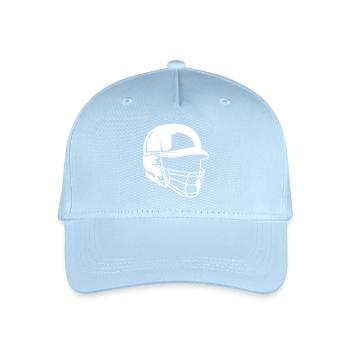 Baseball Helmet Drawing - Organic Kids’ Baseball Cap - light blue - Front