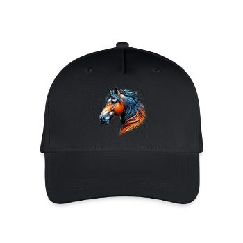 Horse - Organic Kids’ Baseball Cap - black - Front