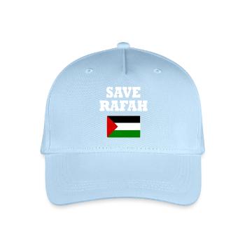 Save rafah - Organic Kids’ Baseball Cap - light blue - Front