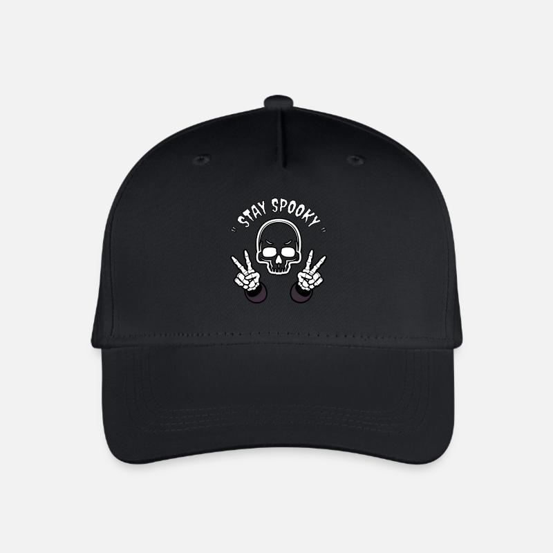Stay Spooky Skeleton - Kinder Bio Basecap - Schwarz