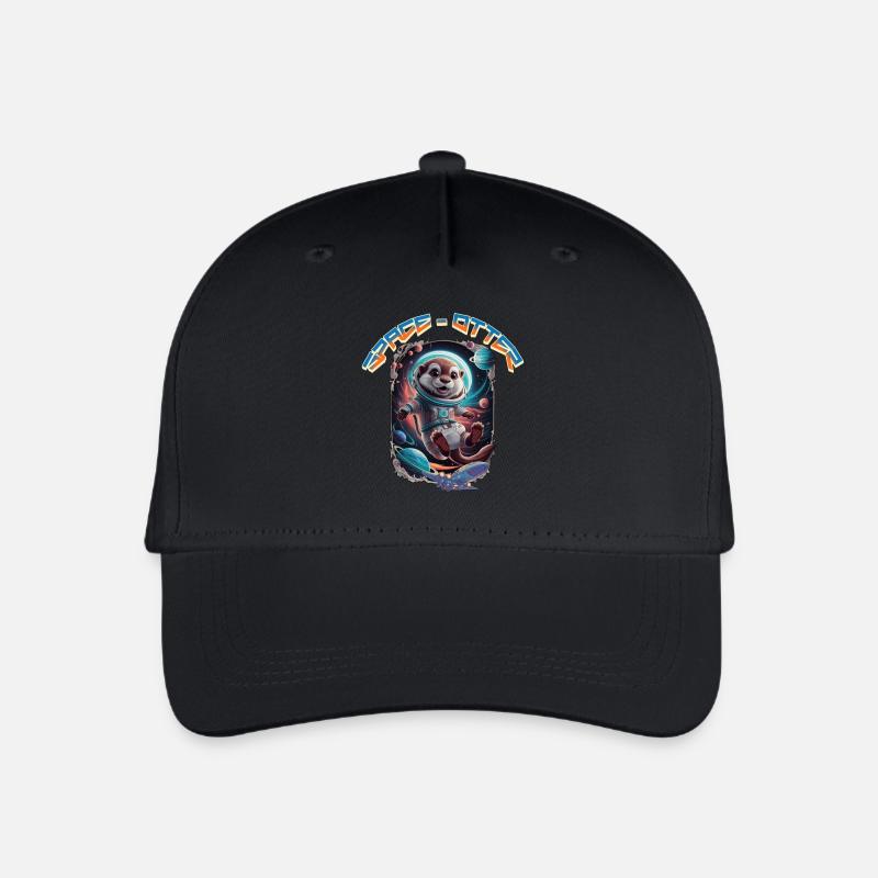 Space Otter - Kinder Bio Basecap - Schwarz