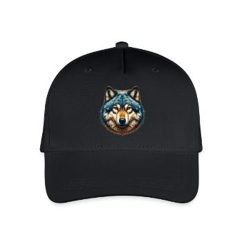Wolf - Kinder Bio Basecap - Schwarz - Vorne