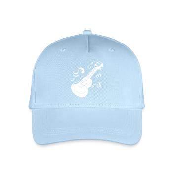 Ukulele Grafik - Kinder Bio Basecap - Hellblau - Vorne