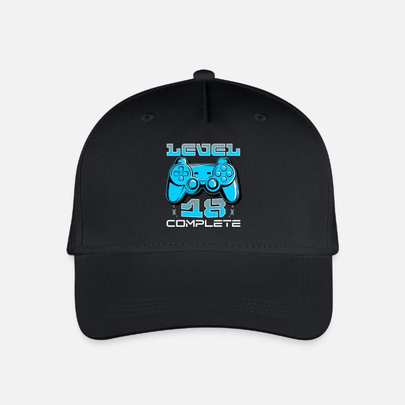 Level 18 Komplettes Gamepad - Kinder Bio Basecap - Schwarz