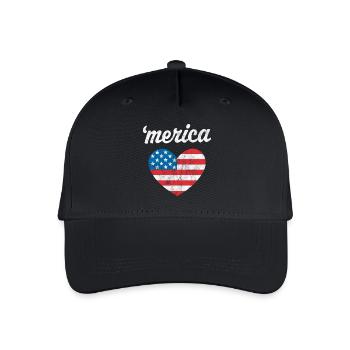 "Merica - Kinder Bio Basecap - Schwarz - Vorne