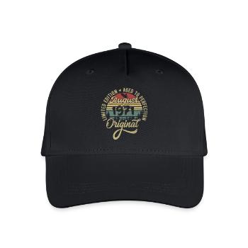 August 1971 Geburtstagsgeschenk August 1971 August - Kinder Bio Basecap - Schwarz - Vorne